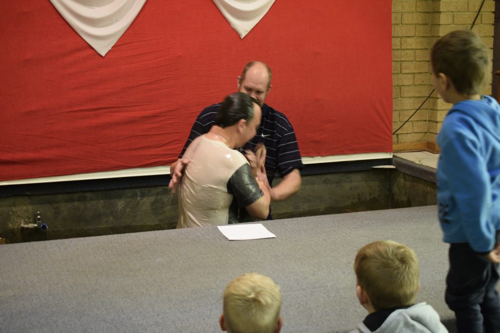 Baptism arranged in the Church